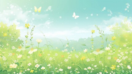 Professional spring and summer background. For presentations and product displays. The place for the text, the inscription