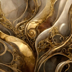 Abstract  liquid marble background DIY abstract flowing texture experimental art on digital art concept.