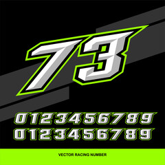Obraz premium Vector racing number designs editable