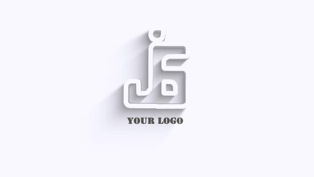 Abstract logo animation, 3d rotating logo reveal fully genuine editable template. you can use this to your company branding presentation