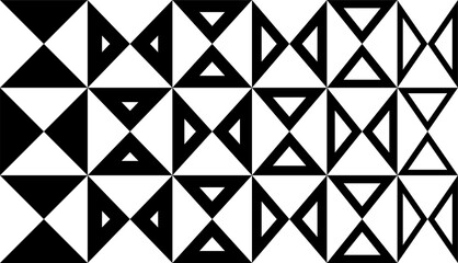 Abstract geometric design element. Black flat geometrical pattern design. PNG with transparent background.