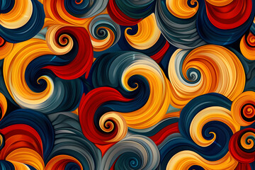 Fototapeta na wymiar Swirling abstract pattern texture. Seamless pattern, endless. Created with generative AI.