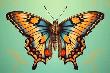 a butterfly with colorful wings
