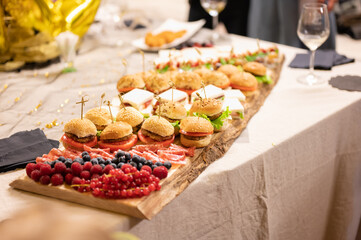 table with food