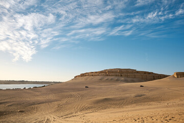 Landscape in Egypt desert - wadi el rayan - El Fayoum mountains