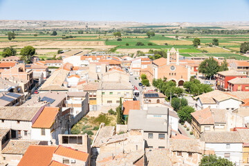 Naklejka premium a view over Quinto town, province of Zaragoza, Aragon, Spain