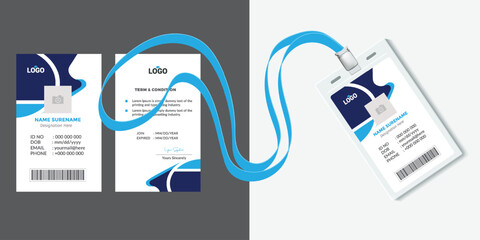 Corporate ID Card Design Template - obrazy, fototapety, plakaty