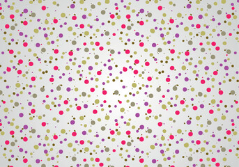 Circular ornament. Pattern of dots, particles, molecules, fragments. Poster for technology, medicine, presentations, business.