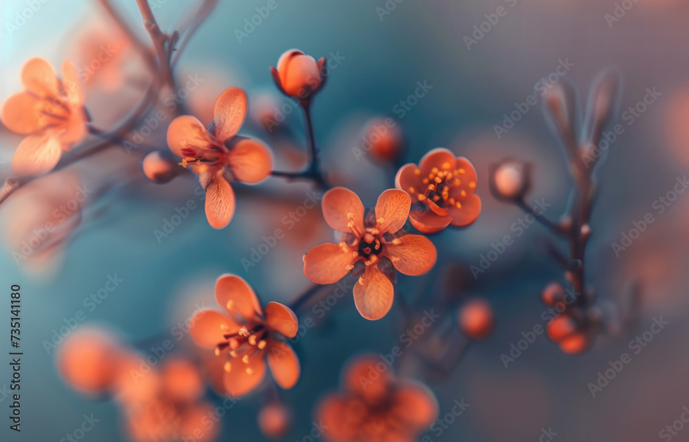 Poster A close-up view of a beautiful bunch of flowers. Perfect for adding a touch of nature and elegance to any design or project