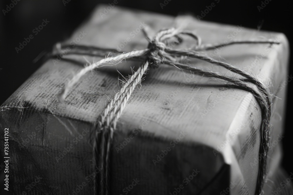 Poster A piece of wood with a string tightly wrapped around it. This versatile image can be used in various contexts