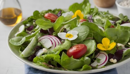 Close up of spring salad
