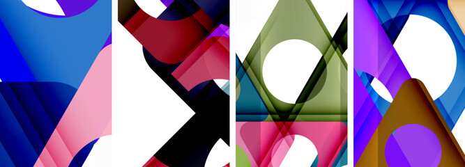 Abstract background set, showcasing a dynamic interplay of triangles. Fusion of modern design and geometric allure