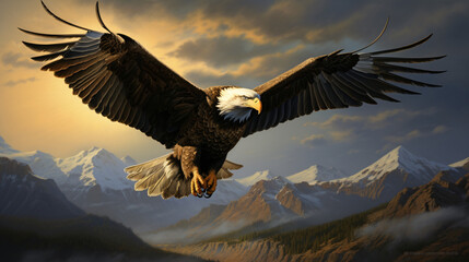 eagle in  flight
