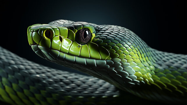 3d rendered photo of snake made with generative AI