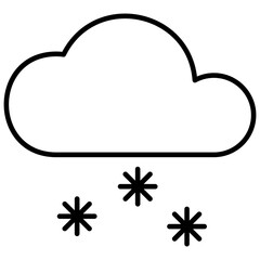 black line color  weather icon Snowy    