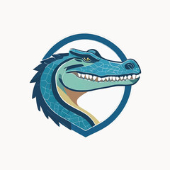 Crocodile logo on a white background  