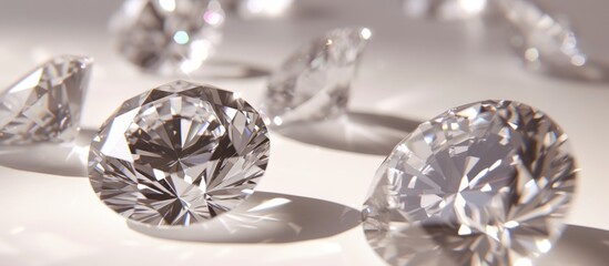 A collection of stunning, exquisite diamonds, the most valuable gems in the world