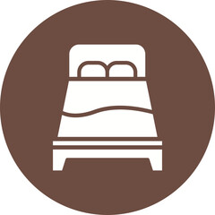 double bed room vector design .svg