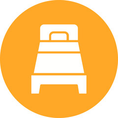 Single Bed Room vector design icon . svg