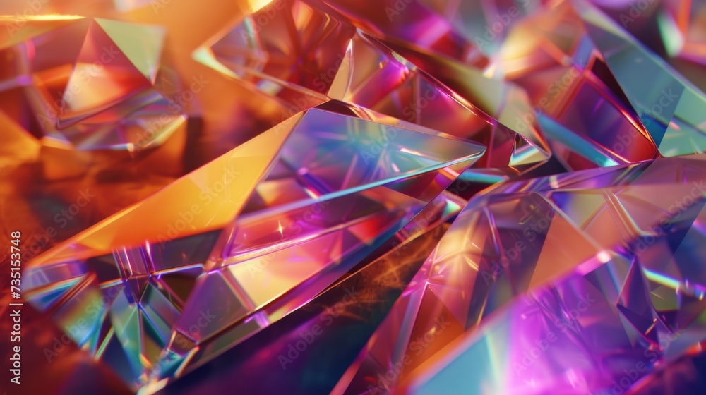 Poster a close-up view of a bunch of crystals. this image can be used for various purposes