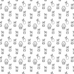 Background with rabbits for holiday decoration.