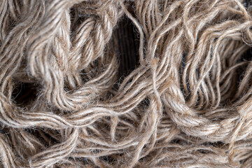 rough rope on a wooden table
