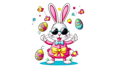 Easter bunny thumb-up