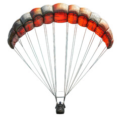 Obraz premium paraglider in the sky isolated on transparent background ,skydiving png ,generative ai