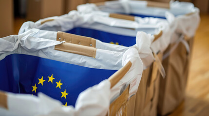 Open ballot box. Democratic elections concept.