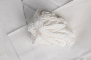 sheets of white napkins made from natural ingredients