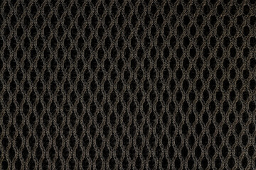 soft black ventilated mesh fabric with holes