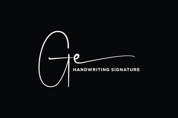 GE initials Handwriting signature logo. GE Hand drawn Calligraphy lettering Vector. GE letter real estate, beauty, photography letter logo design.