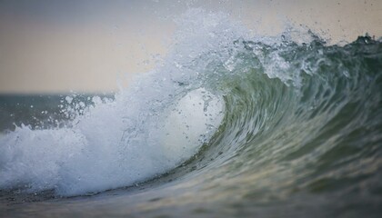 splashing water from the crashing wave 