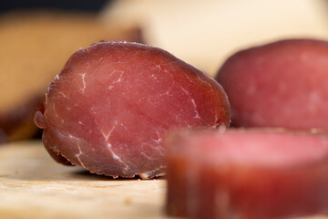 soft salted meat on the table