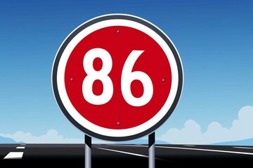 Illustration of a German B 289 federal road sign. Generative AI
