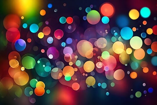 Abstract rainbow colors with bokeh for background