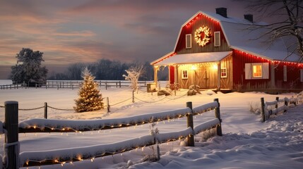 joy christmas on farm