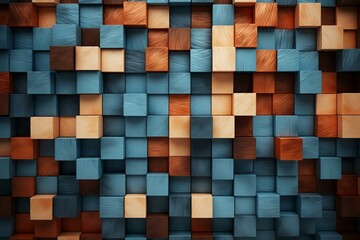 An abstract background with square blocks forming a geometric pattern. Generative AI