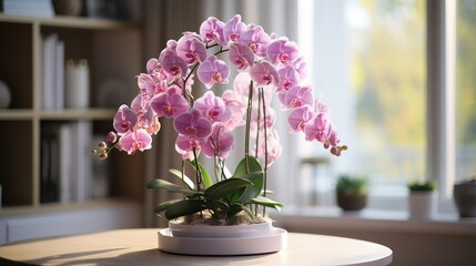 White Vase Filled With Flowers on Top of a Table