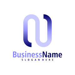 Letter N logo design vector. Creative Initial N logo concepts template