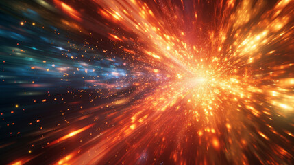 Obraz premium An immersive experience of light and sound as a brilliant explosion of radiance fills the senses and takes center stage.