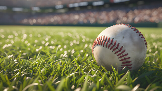 baseball on grass picture 