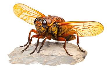 Stone Cicada Encounter isolated on transparent Background