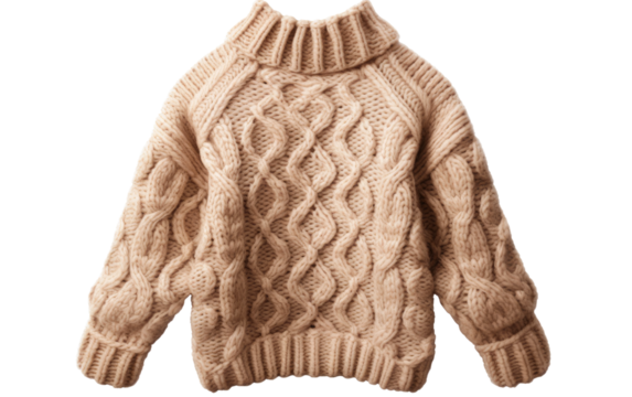 Comfortable Elegance Sweater isolated on transparent Background