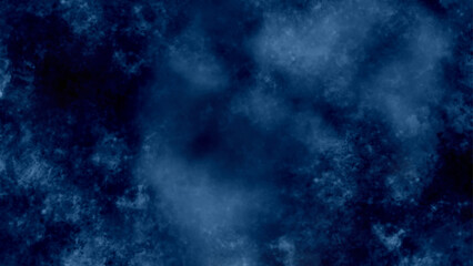 Fototapeta na wymiar watercolor background texture with white abstract painted clouds in sky. abstract dark blue watercolor background with space.