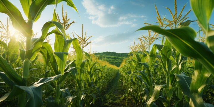 an image of corn growing in a corn field