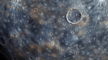 Planet Mercury Flat Surface Background Texture Pattern created with Generative AI Technology