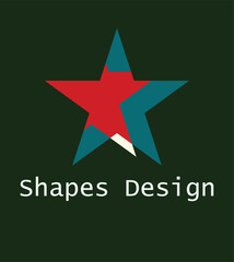 Shapes design vector template. Abstract logo design. Vector illustration.