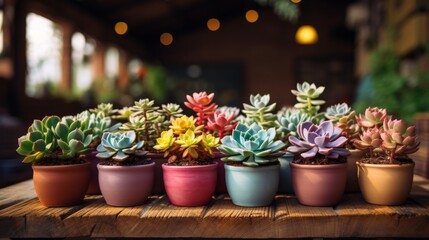 A Bunch of Succulents Sitting on a Table