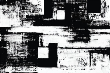 Abstract background. Monochrome texture. Image includes a effect the black and white tones. Black and white Grunge texture. Vector brush strokes texture. Distressed uneven texture. Grunge background.